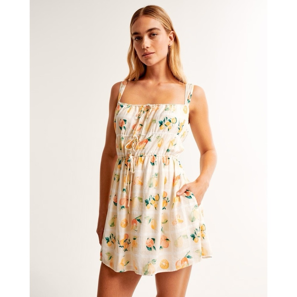 Abercrombie & Fitch Floral-Citrus Mini Dress